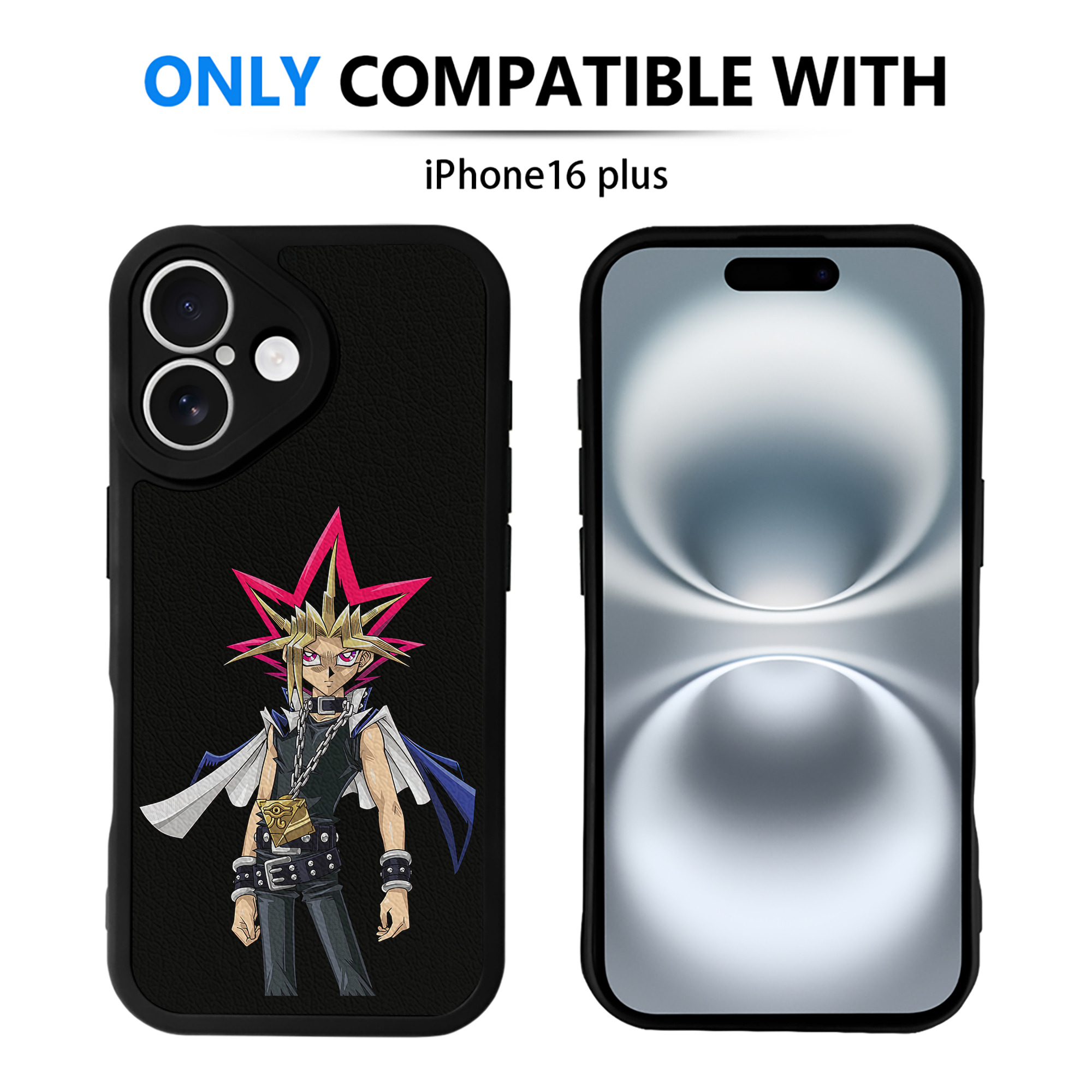 遊☆戯☆王 Yu-Gi-Oh! 【iPhone 16シリーズ対応】シリコンスマホケース（レザー調） 材質：シリコン